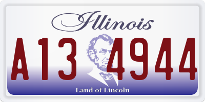 IL license plate A134944