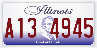 IL license plate A134945