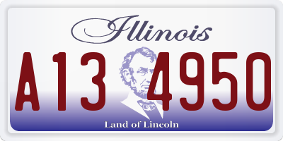 IL license plate A134950