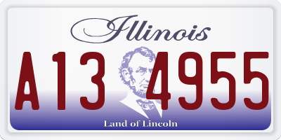 IL license plate A134955