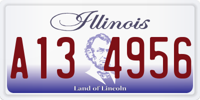 IL license plate A134956