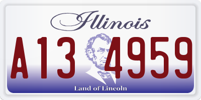 IL license plate A134959
