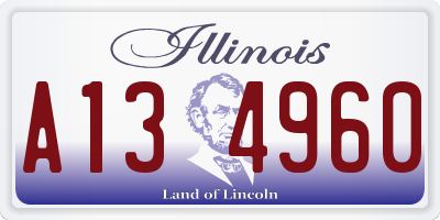 IL license plate A134960