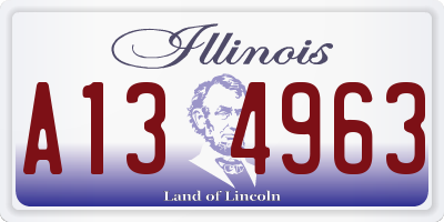 IL license plate A134963