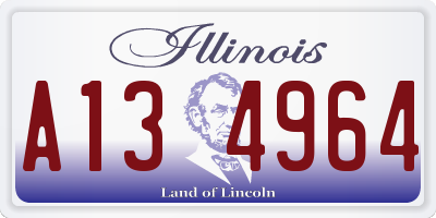 IL license plate A134964