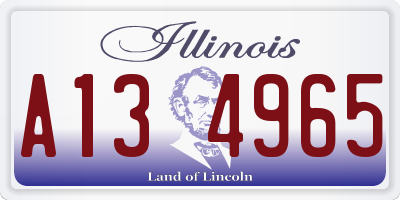 IL license plate A134965