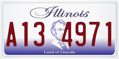 IL license plate A134971