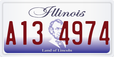 IL license plate A134974
