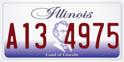 IL license plate A134975