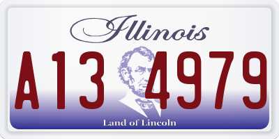 IL license plate A134979
