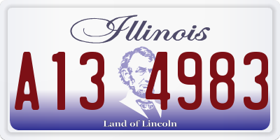 IL license plate A134983