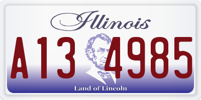 IL license plate A134985