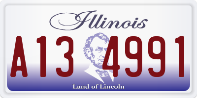 IL license plate A134991