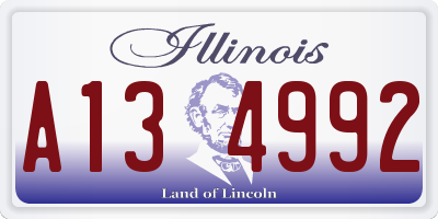 IL license plate A134992