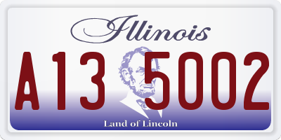 IL license plate A135002