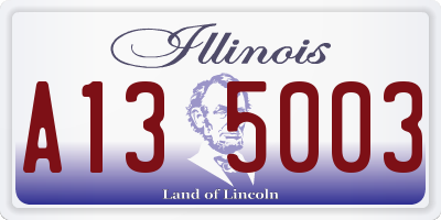 IL license plate A135003