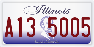IL license plate A135005