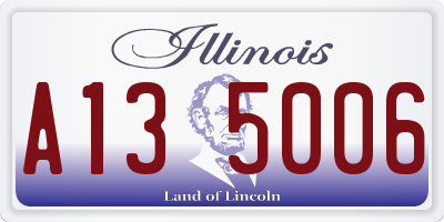 IL license plate A135006