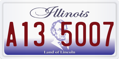 IL license plate A135007