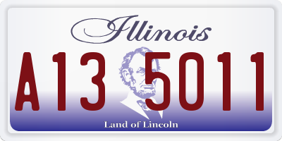 IL license plate A135011