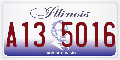 IL license plate A135016