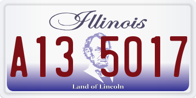 IL license plate A135017