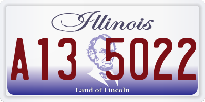 IL license plate A135022