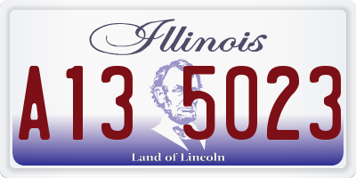 IL license plate A135023