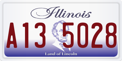 IL license plate A135028