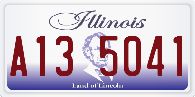 IL license plate A135041