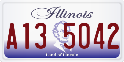 IL license plate A135042