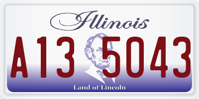 IL license plate A135043