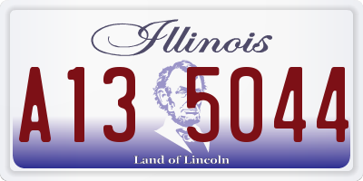 IL license plate A135044