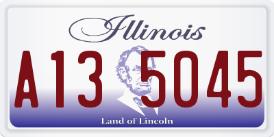 IL license plate A135045