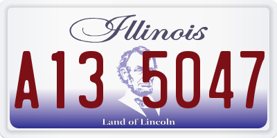 IL license plate A135047