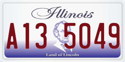IL license plate A135049