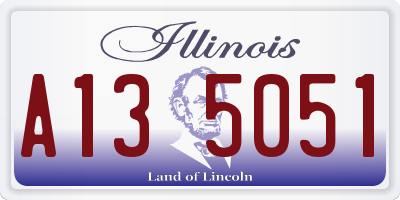 IL license plate A135051