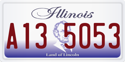 IL license plate A135053
