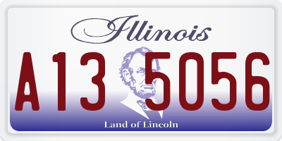 IL license plate A135056
