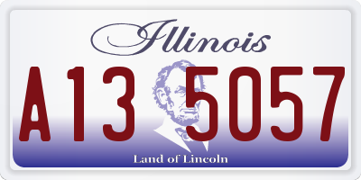 IL license plate A135057