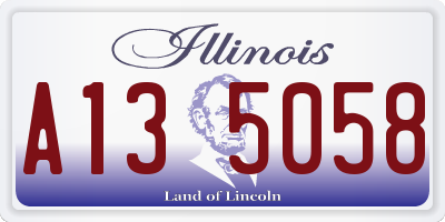 IL license plate A135058