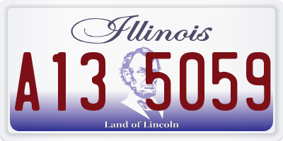 IL license plate A135059