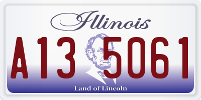 IL license plate A135061