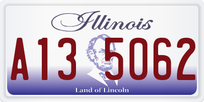 IL license plate A135062