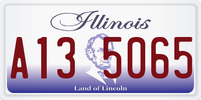 IL license plate A135065