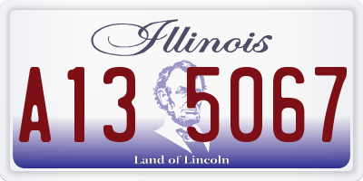 IL license plate A135067