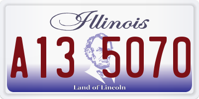 IL license plate A135070