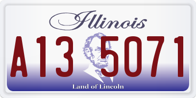 IL license plate A135071