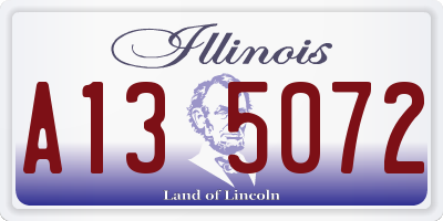 IL license plate A135072
