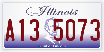IL license plate A135073